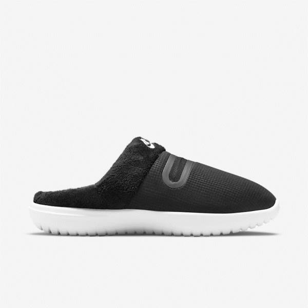 Black / White Nike Burrow Slipper Women's Sneakers | NK713AYN