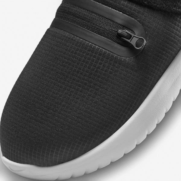 Black / White Nike Burrow Slipper Women's Sneakers | NK713AYN