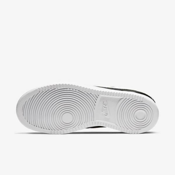 Black / White Nike Court Vision Low Women's Sneakers | NK395FON