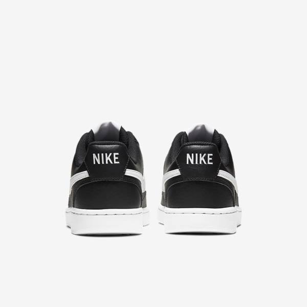 Black / White Nike Court Vision Low Women's Sneakers | NK395FON