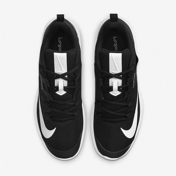 Black / White Nike NikeCourt Vapor Lite Clay Court Men's Tennis Shoes | NK940UGW