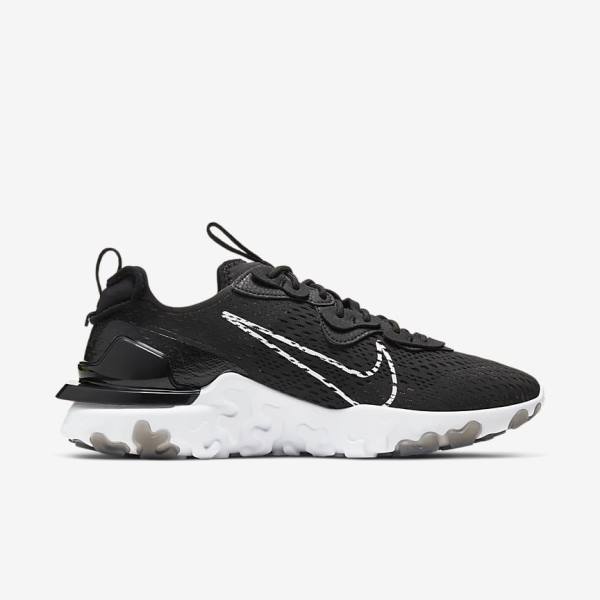 Black / White Nike React Vision Men's Sneakers | NK136OSE