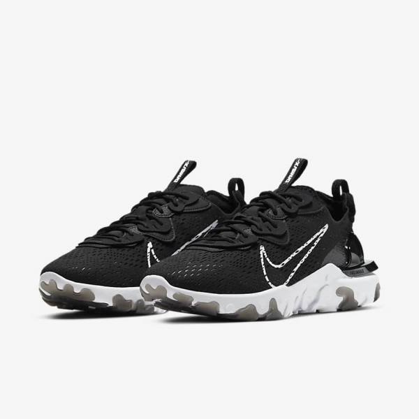 Black / White Nike React Vision Men's Sneakers | NK136OSE