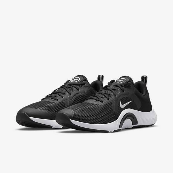 Black / White Nike Renew In-Season TR 11 Women's Training Shoes | NK316RNL