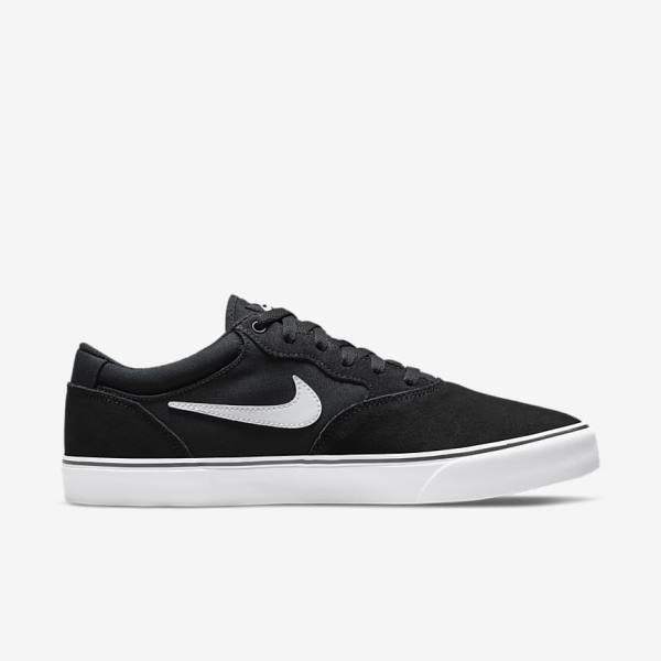 Black / White Nike SB Chron 2 Men's Skate Shoes | NK315BJC