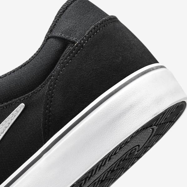 Black / White Nike SB Chron 2 Men's Skate Shoes | NK315BJC