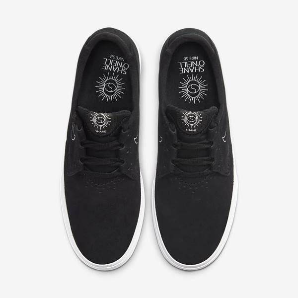 Black / White Nike SB Shane Men's Sneakers | NK605PWY