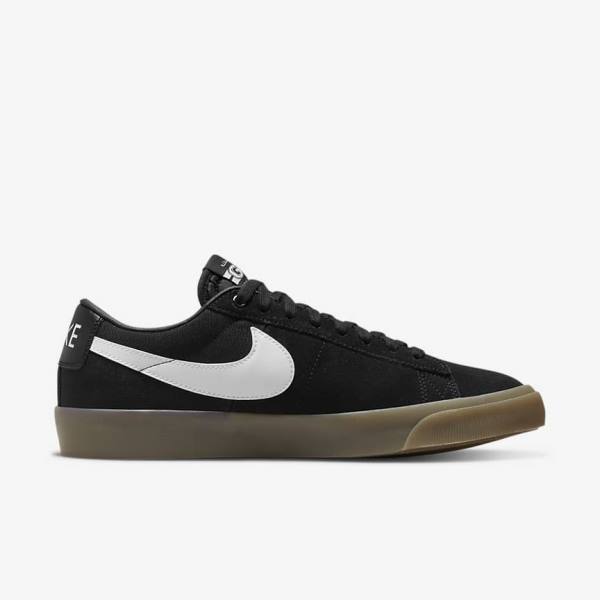 Black / White Nike SB Zoom Blazer Low Pro GT Men's Skate Shoes | NK659SRG