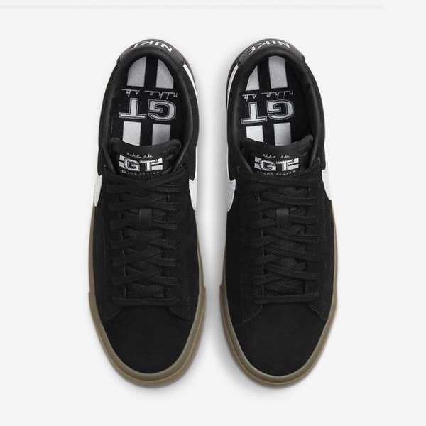 Black / White Nike SB Zoom Blazer Low Pro GT Men's Skate Shoes | NK659SRG