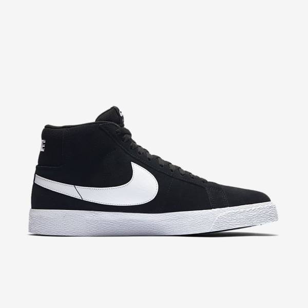 Black / White Nike SB Zoom Blazer Mid Women's Sneakers | NK531NZE