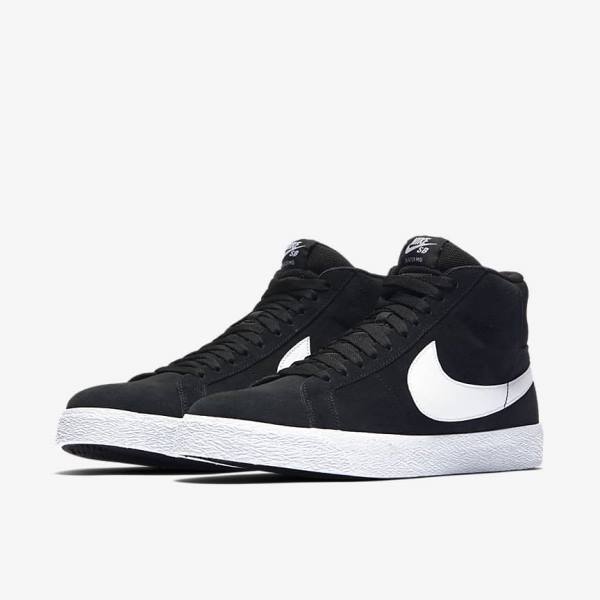 Black / White Nike SB Zoom Blazer Mid Women's Sneakers | NK531NZE