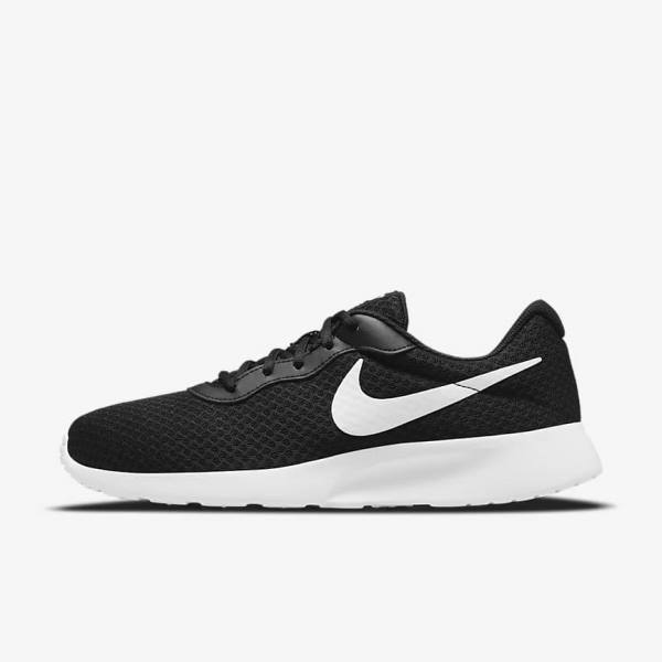 Black / White Nike Tanjun Men\'s Sneakers | NK843ITY