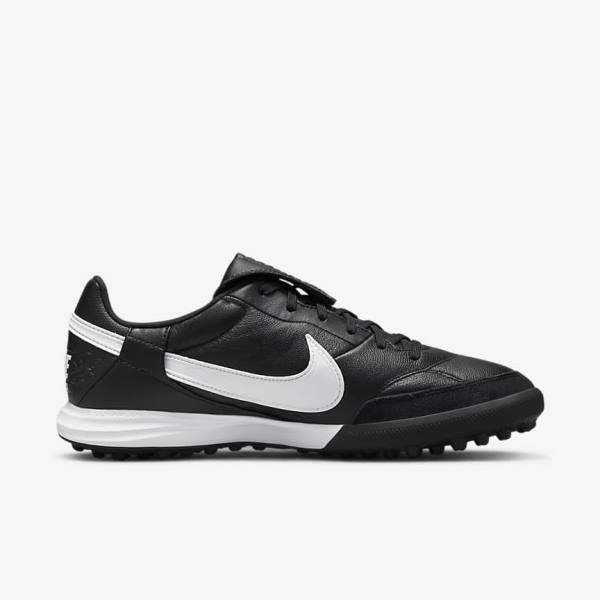 Black / White Nike The Premier 3 TF Artificial-Turf Men's Football Shoes | NK249ZTJ