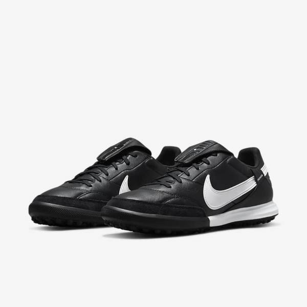 Black / White Nike The Premier 3 TF Artificial-Turf Men's Football Shoes | NK249ZTJ