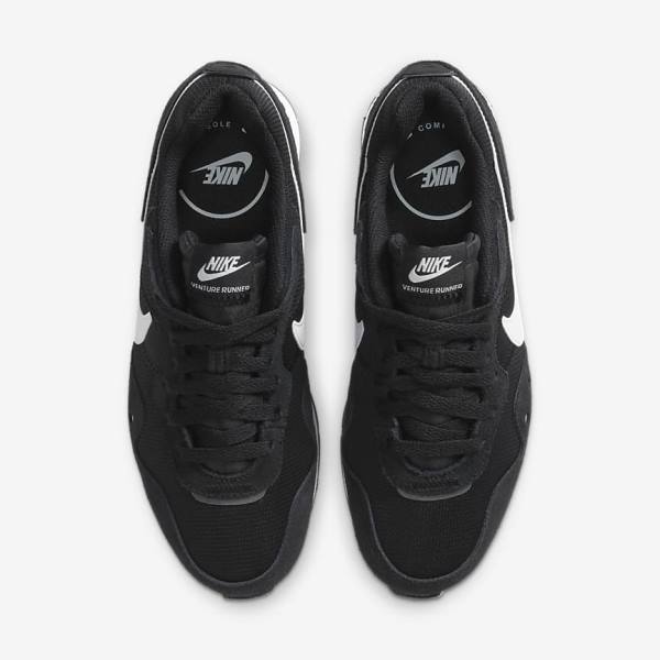 Black / White Nike Venture Runner Women's Sneakers | NK385TLF