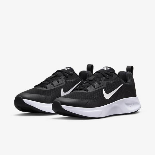 Black / White Nike Wearallday Women's Sneakers | NK769LDZ