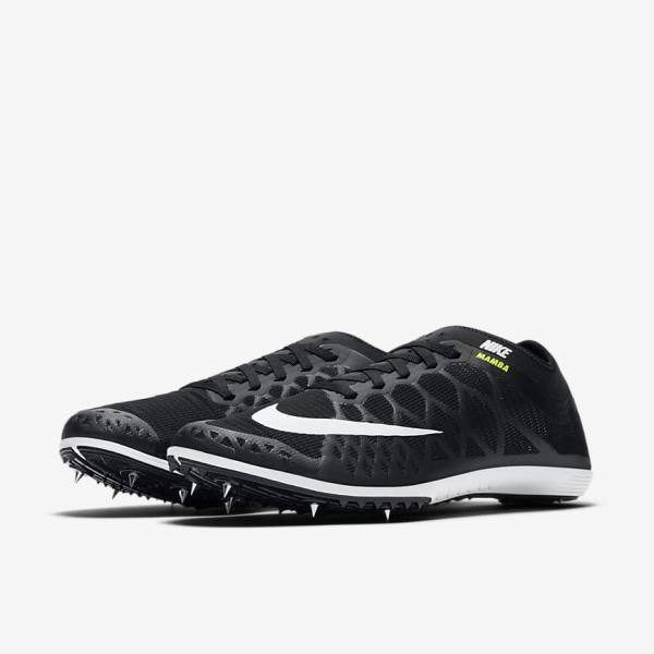 Black / White Nike Zoom Mamba 3 Unisex Distance Spike Women's Running Shoes | NK419ASF