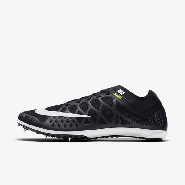 Black / White Nike Zoom Mamba 3 Unisex Distance Spike Women\'s Running Shoes | NK419ASF