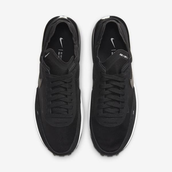 Black / White / Orange / Black Nike Waffle One Men's Sneakers | NK714OVT