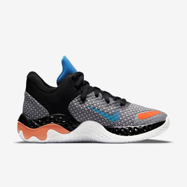 Black / White / Orange / Light Blue Nike Renew Elevate 2 Women's Basketball Shoes | NK462WNC