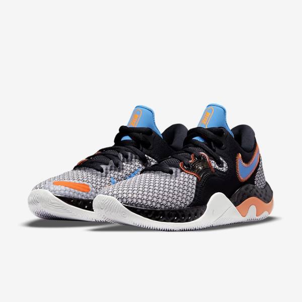 Black / White / Orange / Light Blue Nike Renew Elevate 2 Women's Basketball Shoes | NK462WNC