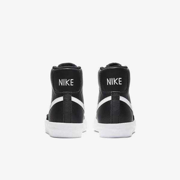 Black / White / Orange Nike Blazer Mid 77 Older Kids' Sneakers | NK306LGN