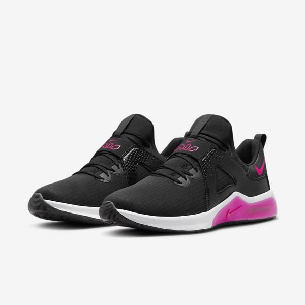 Black / White / Pink Nike Air Max Bella TR 5 Women's Training Shoes | NK430SMD