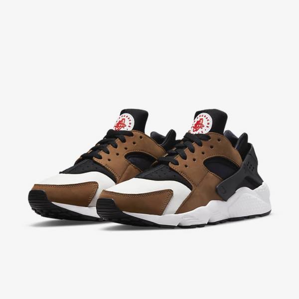 Black / White / Red Nike Air Huarache LE Men's Sneakers | NK192HFC