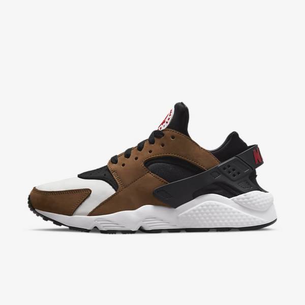 Black / White / Red Nike Air Huarache LE Men\'s Sneakers | NK192HFC