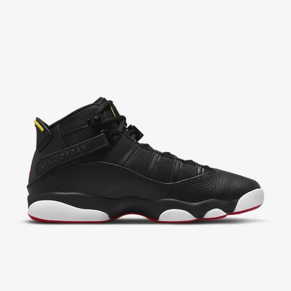 Black / White / Yellow / Red Nike Jordan 6 Rings Men's Jordan Shoes | NK783UNB