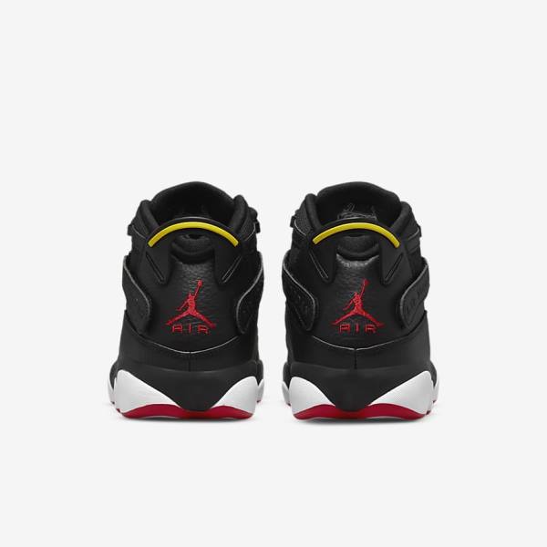 Black / White / Yellow / Red Nike Jordan 6 Rings Men's Jordan Shoes | NK783UNB