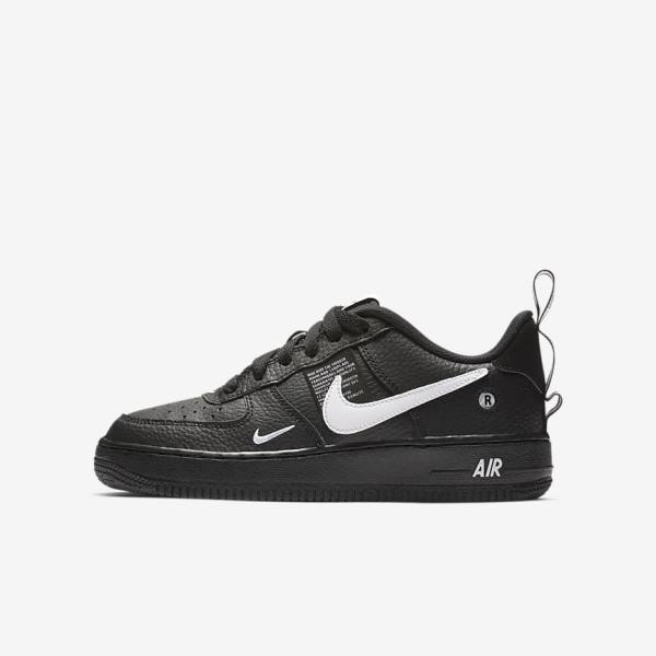 Black / Yellow / White Nike Air Force 1 LV8 Utility Older Kids\' Sneakers | NK678YDQ