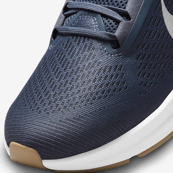 Blue / Black / Dark Obsidian / Grey Nike Air Zoom Structure 24 Road Men's Running Shoes | NK652VKR