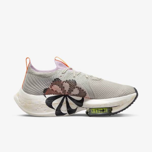 Blue Grey / Light Pink / Light Cream / Black Nike Zoom Alphafly Next Nature Road Racing Men's Running Shoes | NK978WYV