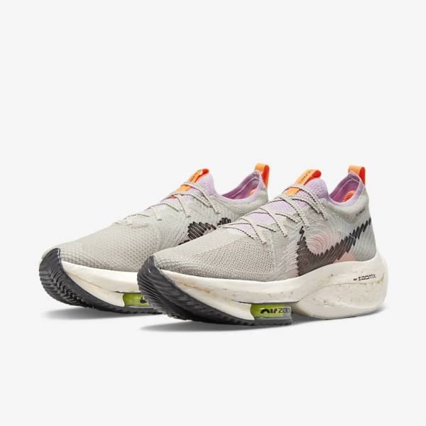 Blue Grey / Light Pink / Light Cream / Black Nike Zoom Alphafly Next Nature Road Racing Men's Running Shoes | NK978WYV