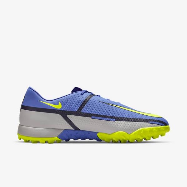 Blue / Grey Nike Phantom GT2 Academy TF Turf Women's Football Shoes | NK096CKY