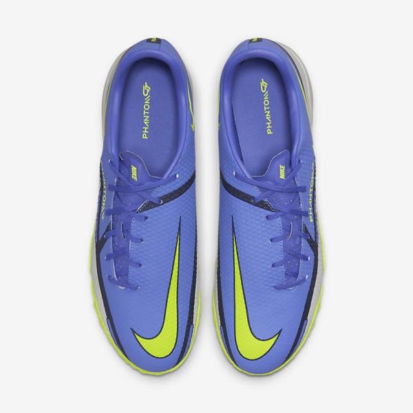 Blue / Grey Nike Phantom GT2 Academy TF Turf Women's Football Shoes | NK096CKY