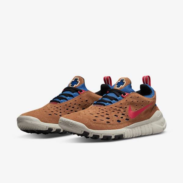 Blue / Light Cream / Red Nike Free Run Trail Men's Sneakers | NK471JTE