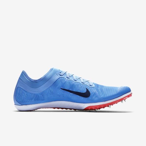 Blue / Light Red / Blue Nike Zoom Mamba 3 Unisex Distance Spike Women's Running Shoes | NK395ZHT