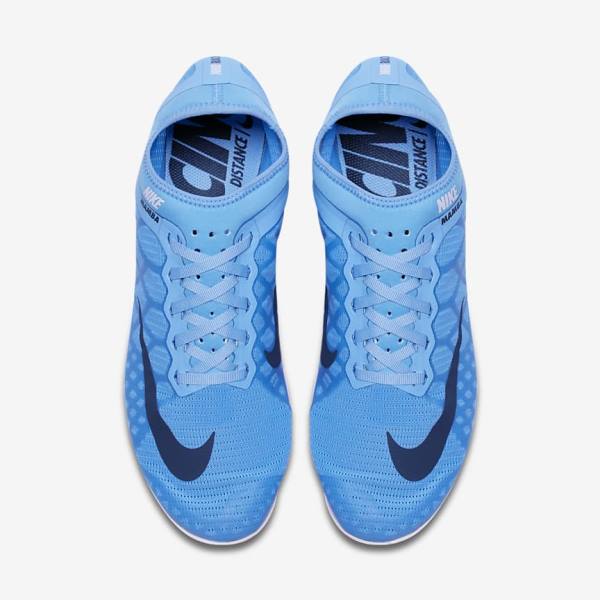 Blue / Light Red / Blue Nike Zoom Mamba 3 Unisex Distance Spike Women's Running Shoes | NK395ZHT