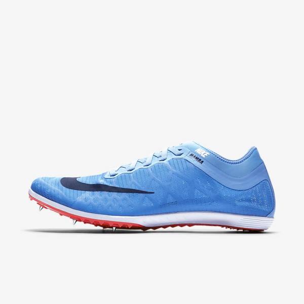 Blue / Light Red / Blue Nike Zoom Mamba 3 Unisex Distance Spike Women\'s Running Shoes | NK395ZHT