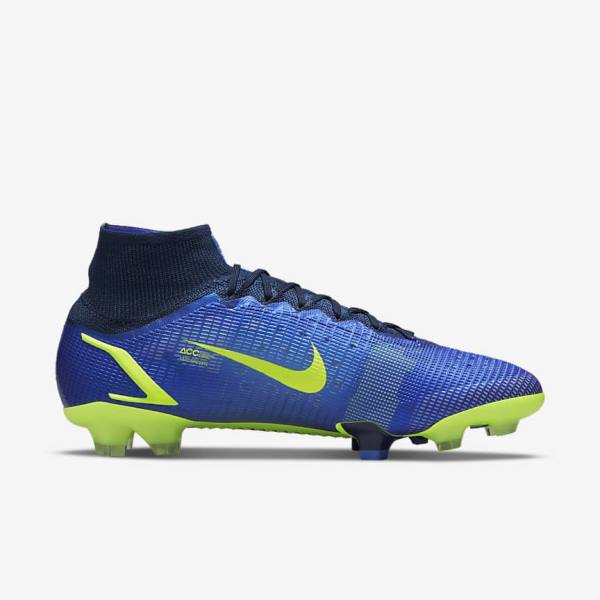 Blue Nike Mercurial Superfly 8 Elite FG Firm-Grounds Women's Football Shoes | NK261GKP