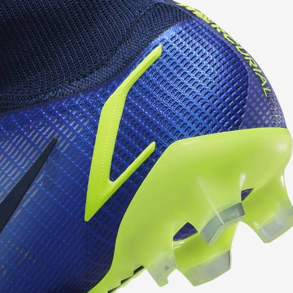 Blue Nike Mercurial Superfly 8 Elite FG Firm-Grounds Women's Football Shoes | NK261GKP