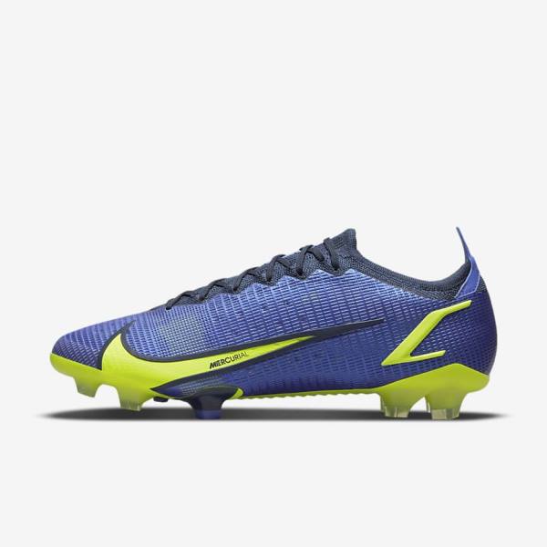 Blue Nike Mercurial Vapor 14 Elite FG Firm-Ground Men\'s Football Shoes | NK157DYA