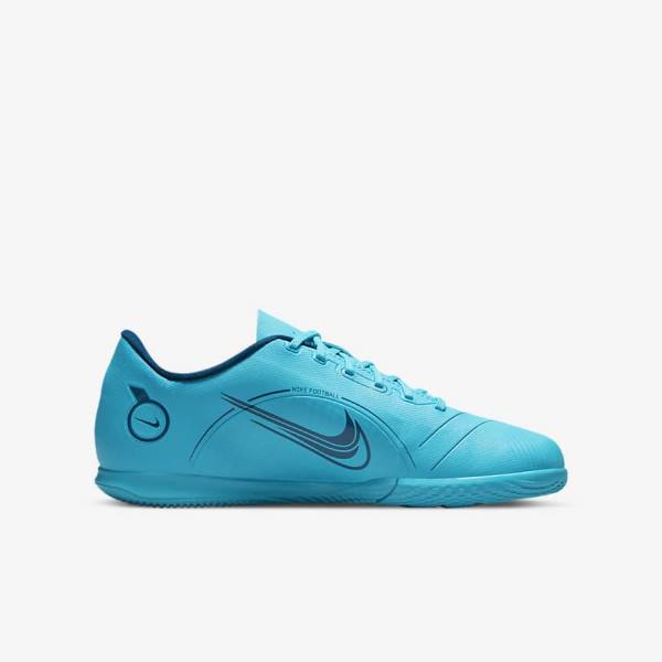 Blue / Orange Nike Jr. Mercurial Vapor 14 Club IC Older Indoor Court Kids' Football Shoes | NK321GPT