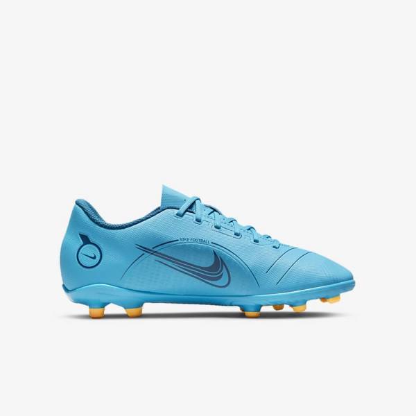 Blue / Orange Nike Jr. Mercurial Vapor 14 Club MG Older Multi-Ground Kids' Football Shoes | NK760SWO