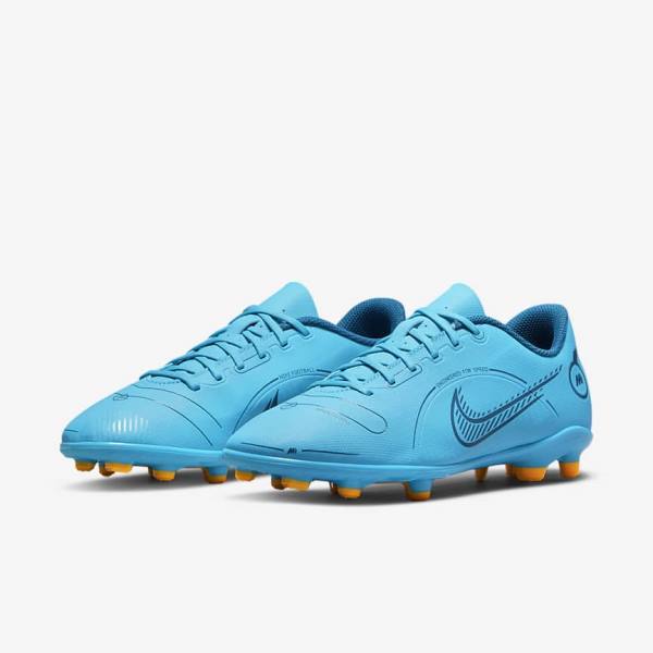 Blue / Orange Nike Jr. Mercurial Vapor 14 Club MG Older Multi-Ground Kids' Football Shoes | NK760SWO