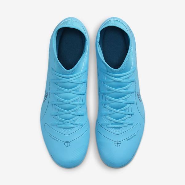 Blue / Orange Nike Mercurial Superfly 8 Club MG Multi-Grounds Women's Football Shoes | NK128FVY