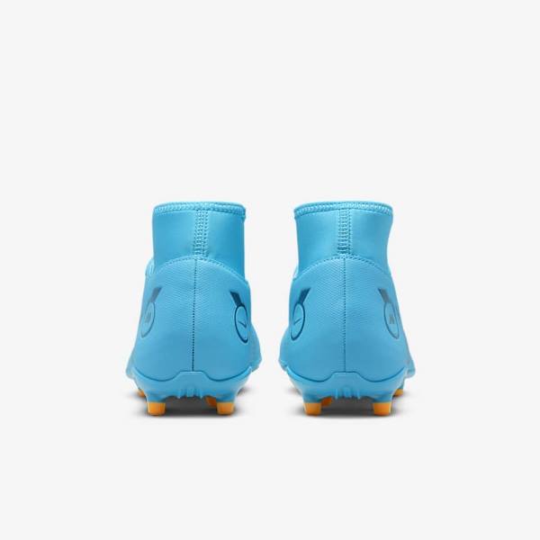 Blue / Orange Nike Mercurial Superfly 8 Club MG Multi-Grounds Women's Football Shoes | NK128FVY