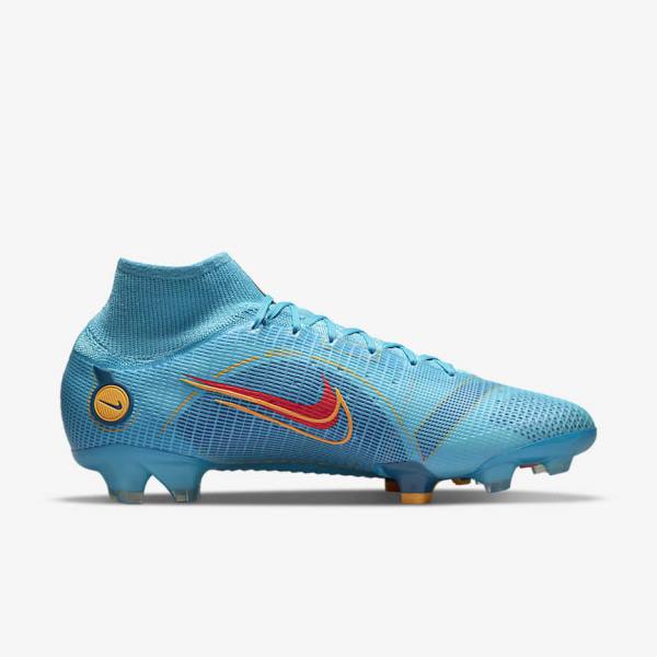 Blue / Orange Nike Mercurial Superfly 8 Elite FG Firm-Grounds Women's Football Shoes | NK271LCM